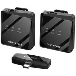 Vention NCBB0 Clip-on Wireless Microphone/ USB Type-C/ Includes Receiver/ 2 units