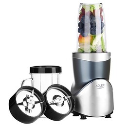 Set frullato frullatore Adler | 4084 d.C. | Da tavolo | 1200W| Materiale del barattolo senza BPA | Capacità vaso 0,3+0,5+0,5+0,7