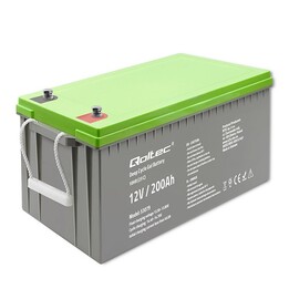 Batteria al gel a ciclo profondo Qoltec 53079 | 12V| 200Ah | 62,5 kg