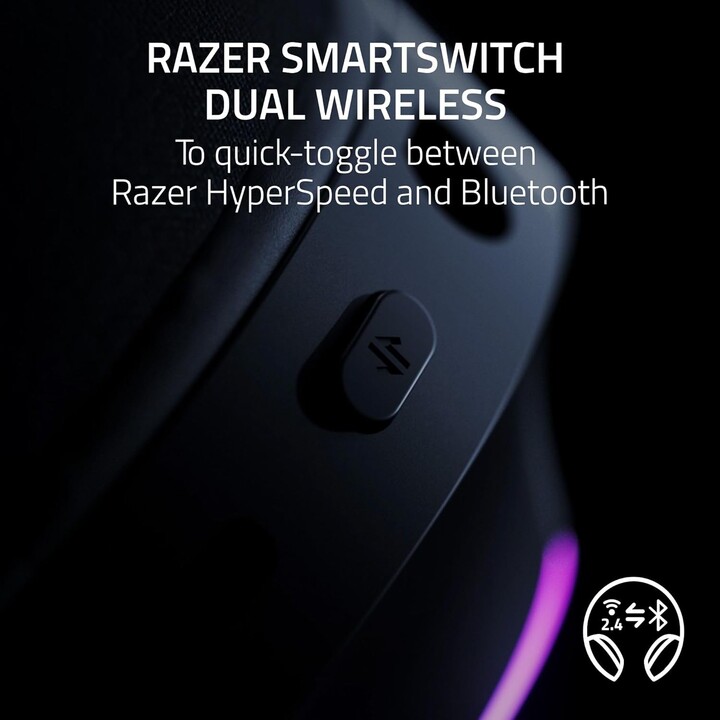 Razer Barracuda X Chroma - Headset para jogos multiplataforma sem fio com 6 zonas Chroma RGB, preto