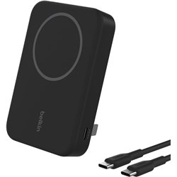 Belkin BoostCharge Pro Wireless Power Bank 10000 mAh mit Qi2, MagSafe-kompatibel, Schwarz