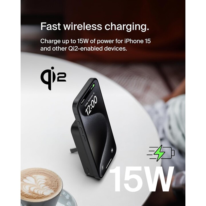 Belkin BoostCharge Pro bateria externa magnética Qi2 8K preta