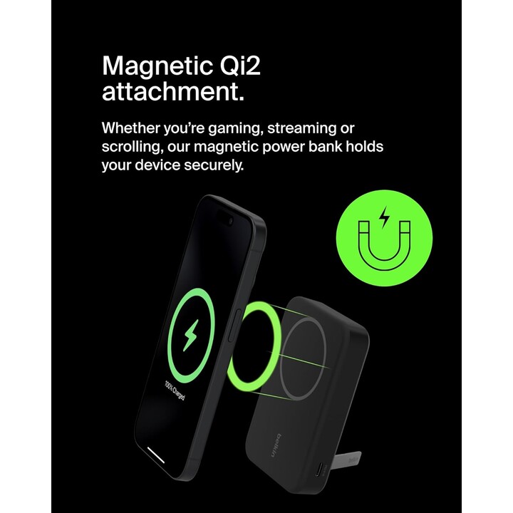 Belkin BoostCharge Pro batería externa magnética Qi2 8K negra