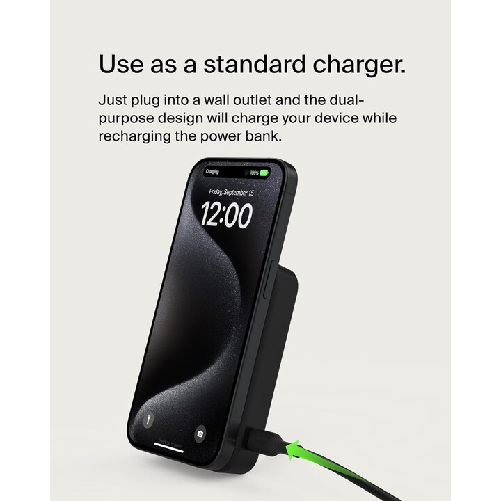 Belkin BoostCharge Pro batería externa magnética Qi2 8K negra
