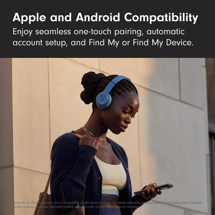 Beats Solo 4, Auriculares supraaurales inalámbricos Bluetooth, hasta 50 horas, Azul pizarra