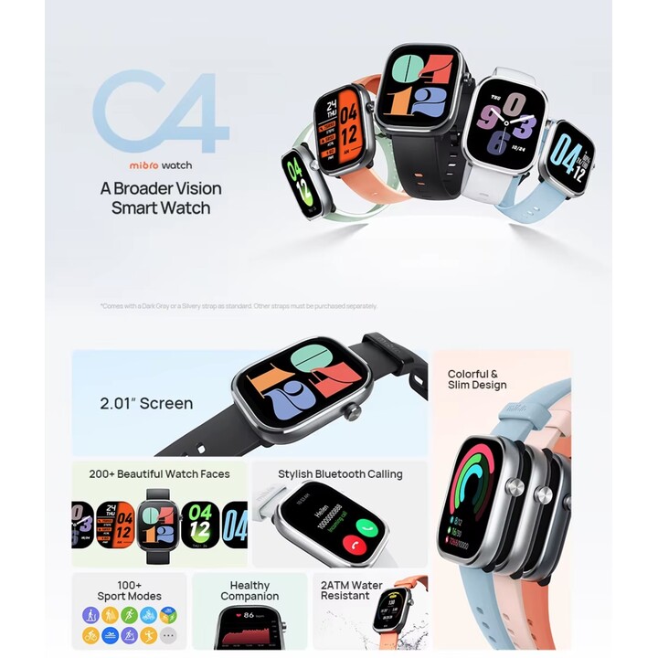 Mibro C4 Smartwatch (Silver)
