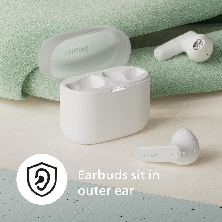 Philips TAT2139WH Bluetooth headphones with charging case/ 7h battery life/ White