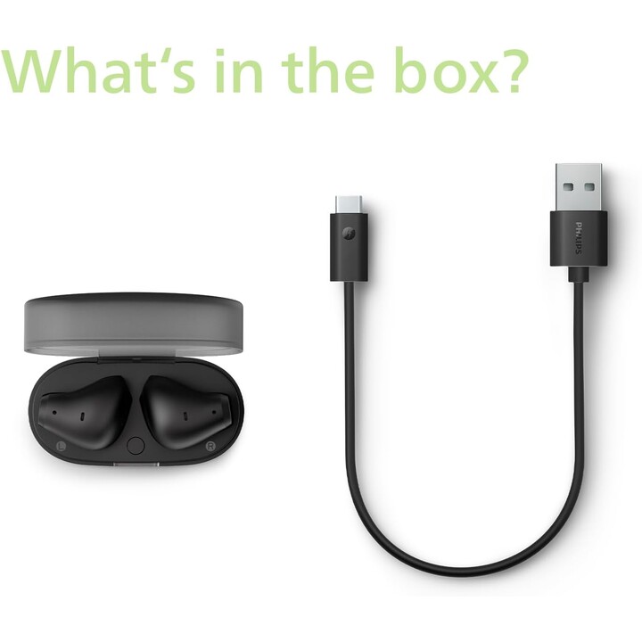 Cuffie Bluetooth Philips TAT2139BK con custodia di ricarica / autonomia 7 ore / Nero