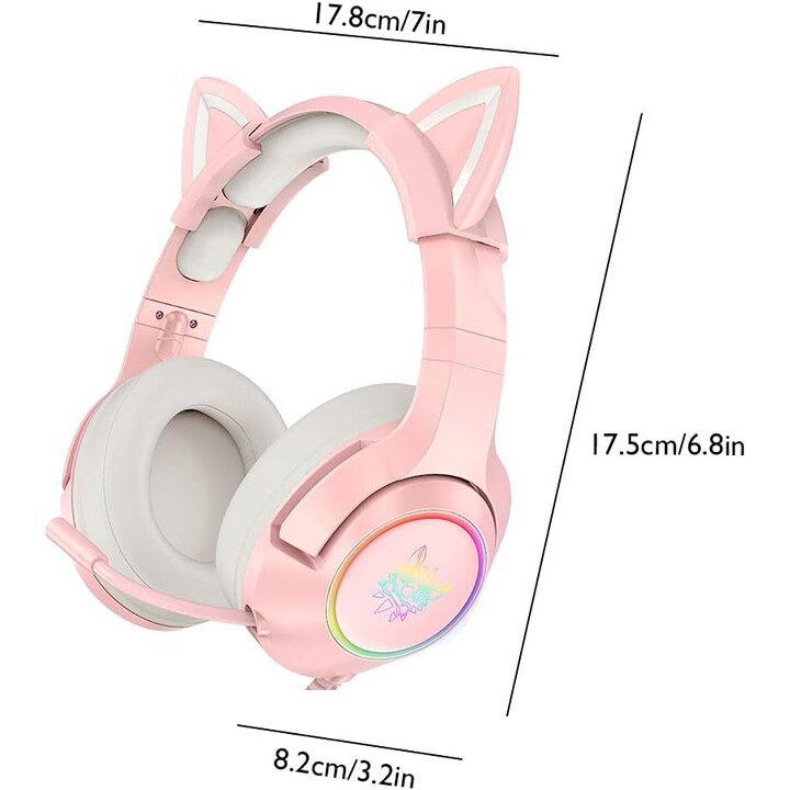 ONIKUMA K9 RGB Rosa - Cuffie da gioco