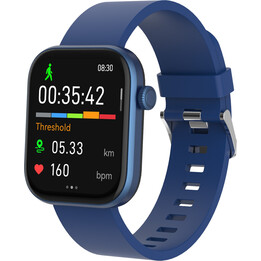 Denver SWC-185BU azul, relógio inteligente Bluetooth AMOLED com frequência cardíaca