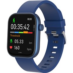 Denver SWC-185BU azul, relógio inteligente Bluetooth AMOLED com frequência cardíaca