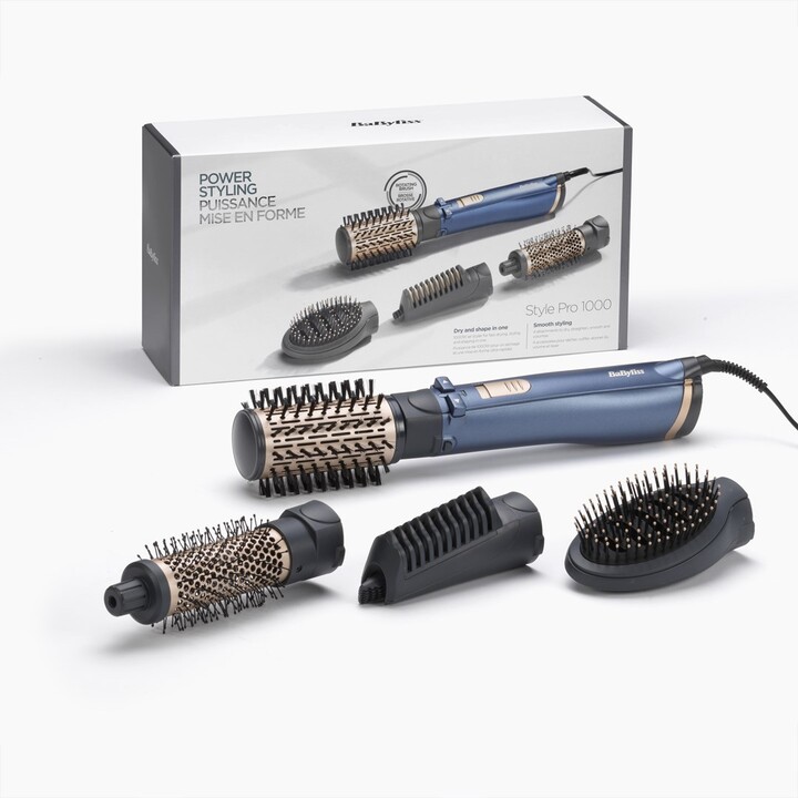 BaByliss AS965E Strumento per lo styling Spazzola ad aria calda Oro caldo, Verde acqua 1000 W 2,5 m