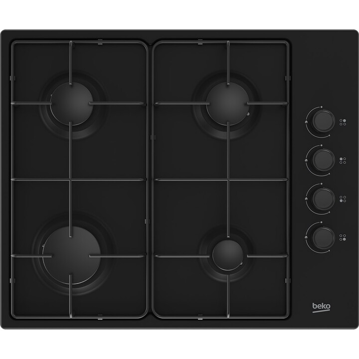 Beko HIBG64120SB hobs Negro Integrado 60 cm Encimera de gas 4 zona(s)