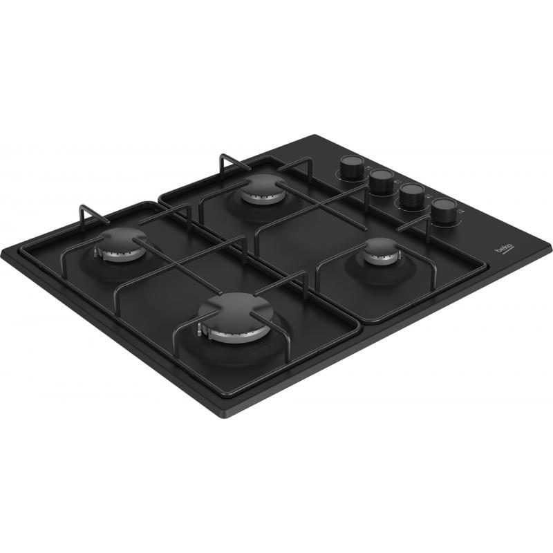 Beko HIBG64120SB hobs Negro Integrado 60 cm Encimera de gas 4 zona(s)