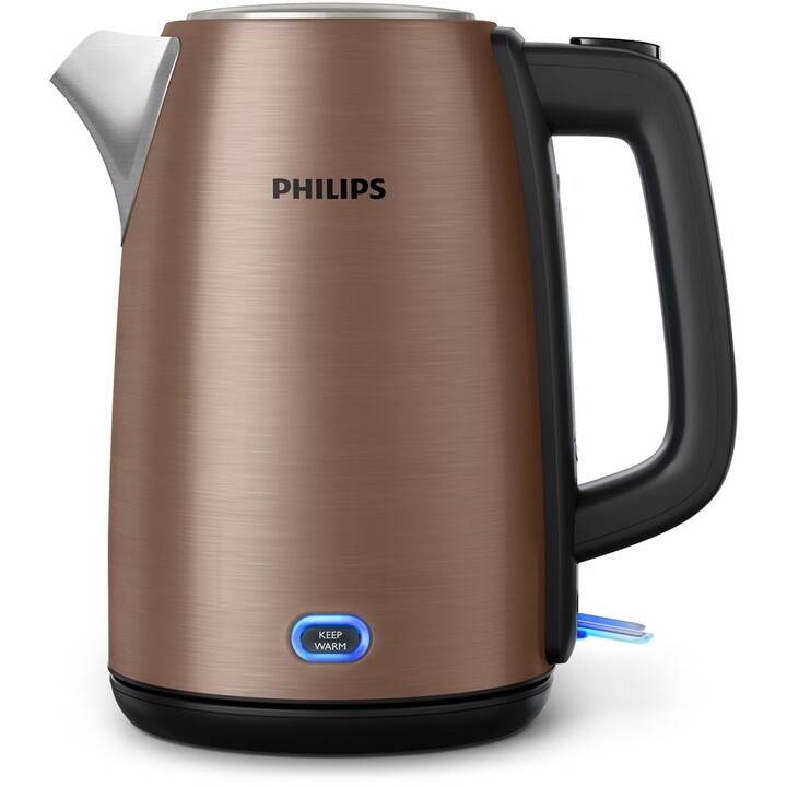 Elektrischer Wasserkocher Philips Viva Collection HD9355/92 1,7 l 2060 W Schwarz, Kupfer