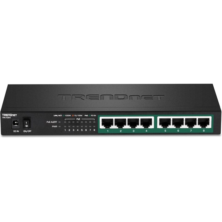 Commutateur TRENDnet TPE-TG84 8 ports/RJ-45 Gigabit 10/100/1000 PoE