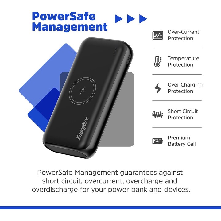 Energizer 20000 mAh 20W QE20009PQ negro (PD) + power bank de inducción QI