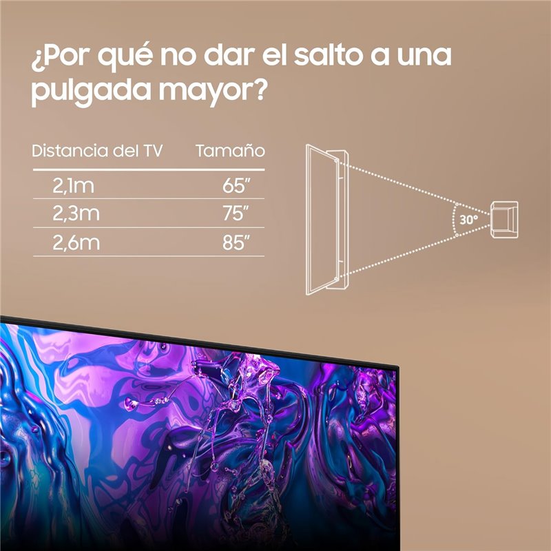 Samsung TQ55Q77DATXXC 55" QLED 4K Ultra HD Smart TV Wifi Negro - Televisor