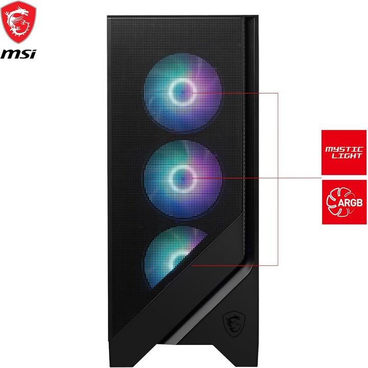 MSI MAG Forge 321R Airflow Mid-Tower-PC-Gehäuse – ATX-Kapazität, RTX 40 GPU-Unterstützung