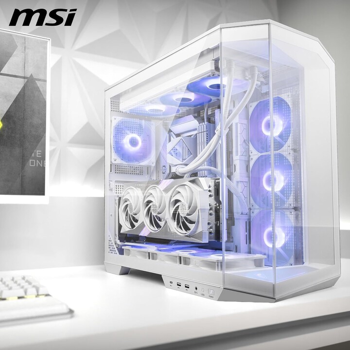 Caja MSI MAG PANO 100R PZ, color Blanco