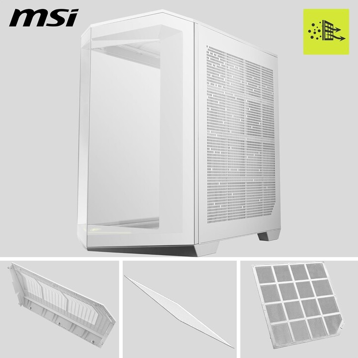 Caja MSI MAG PANO 100R PZ, color Blanco