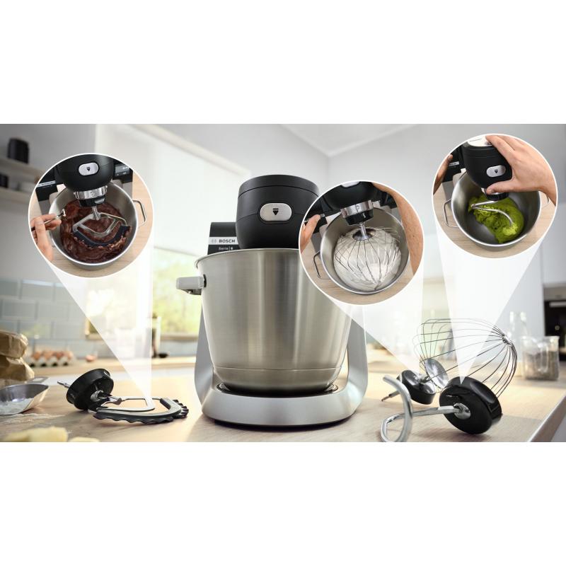 Bosch Serie 6 MUMS6ZS17 robot de cocina 1600 W 5,5 L Negro, Acero inoxidable