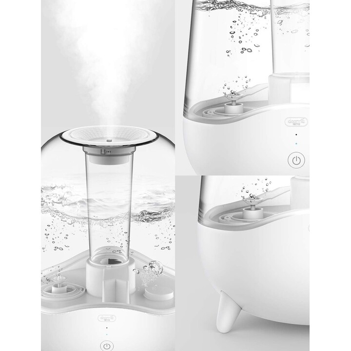 Deerma F325, 5 Liter Ultraschall-Luftbefeuchter mit transparentem und leisem Design für Zuhause, weiß