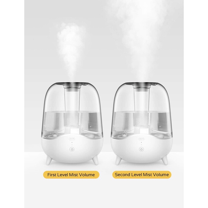 Deerma F325, 5 Liter Ultraschall-Luftbefeuchter mit transparentem und leisem Design für Zuhause, weiß