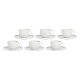Conjunto de 6 Xícaras de Chá Corte Pires - Branco, 200 ml