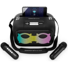 Altavoz bluetooth energia karaokestar 60w tws micro sd usb jack rgb nero + 2 microfoni