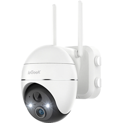 ieGeek ZS-GX1S 3MP/2K WiFi IP65 Blanc - Caméra de sécurité extérieure