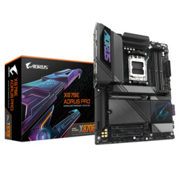 GIGABYTE X870E AORUS PRO Carte Mère - Prend en charge les processeurs AMD Ryzen 9000, 16+2+2 phases VRM numérique, jusqu'à 8000M