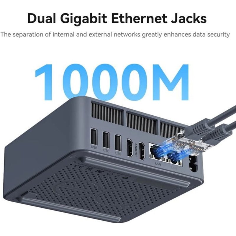 Beelink EQi12-LP Intel Core i5-12450H/24GB/500GB SSD/Windows 11 Pro Grau - Mini-PC