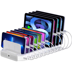Unitek Estación de Carga 10X Usb 2.4A 60W Blanco