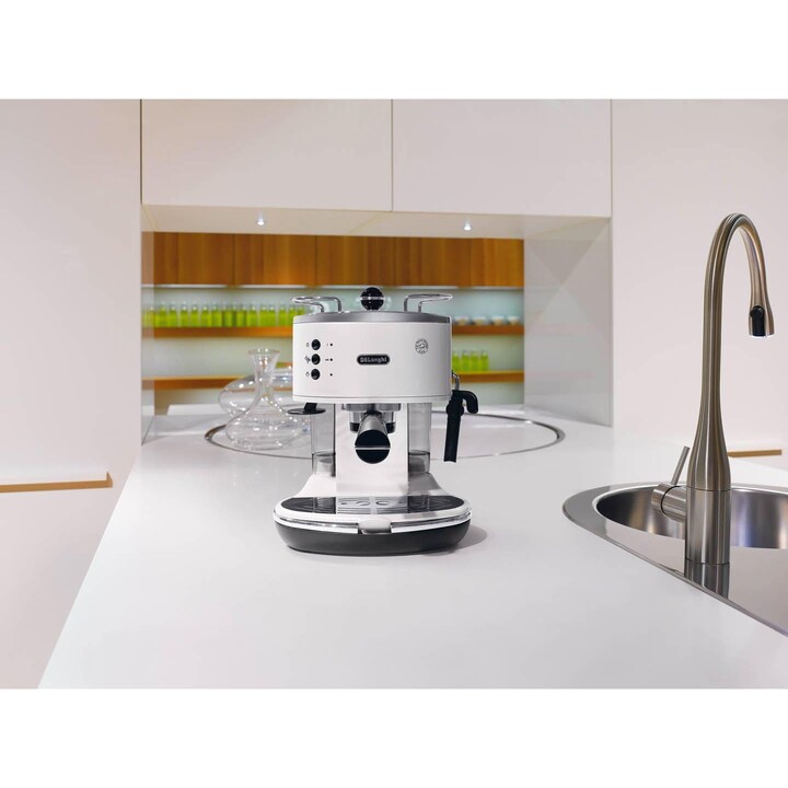 DeLonghi Eco 311, Automatische Kaffeemaschine, 1100 W, 1,4 L, Silber