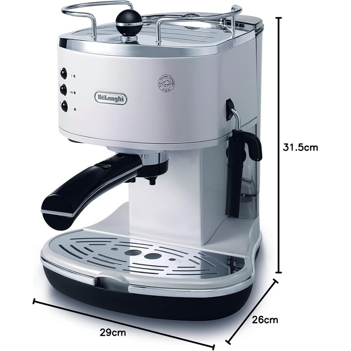DeLonghi Eco 311, Automatische Kaffeemaschine, 1100 W, 1,4 L, Silber