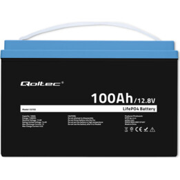 QOLTEC BATTERY LIFEPO4 | 12.8V | 100AH | 1280WH