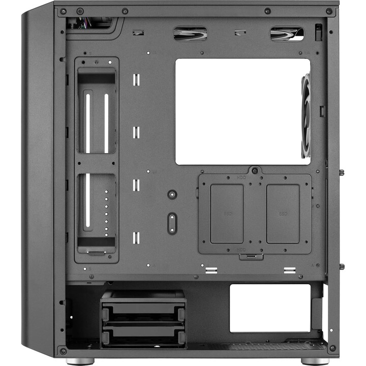 Aerocool INTERSTELLAR, ATX RGB semi-tower case, 3x PWM 120mm ARGB fans + 2x 120mm fans, black