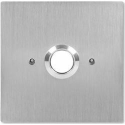 ACO INS-OB-60 Pulsante NO per uscita, illuminato, da incasso, in acciaio inossidabile, per scatola elettrica O60