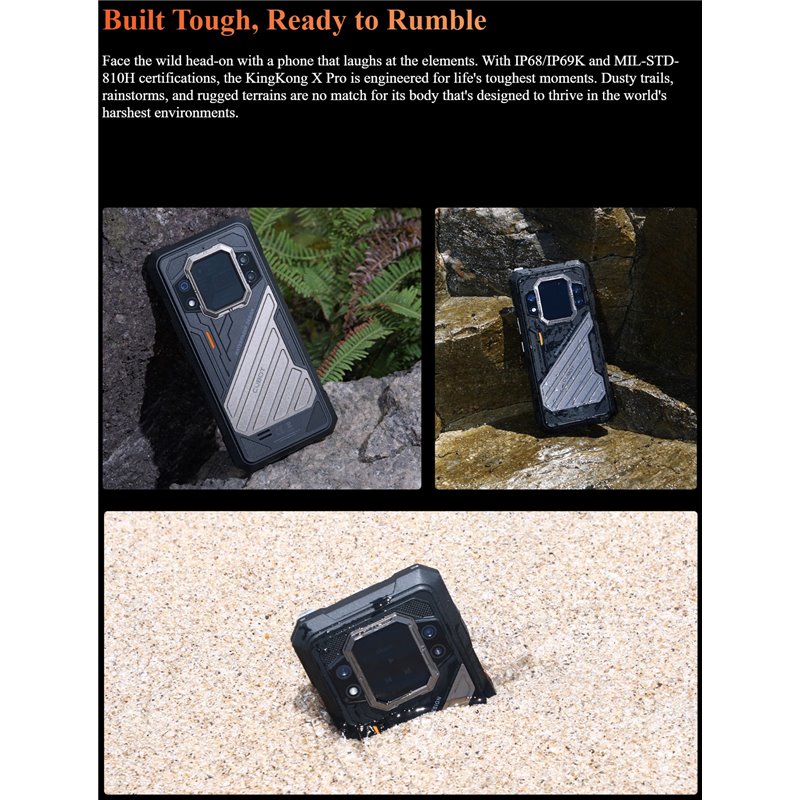 Cubot KingKong X Pro 6.72 Pulgadas 12GB 256GB Resolución 1080 x 2460 píxeles Dual Sim Negro rugged