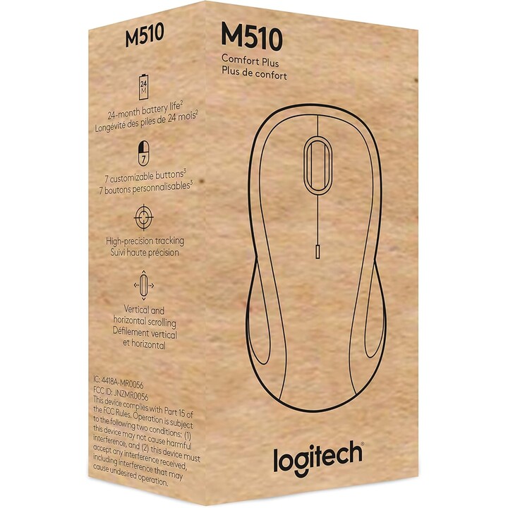 Mouse wireless Logitech M510 Nero (910-001826)