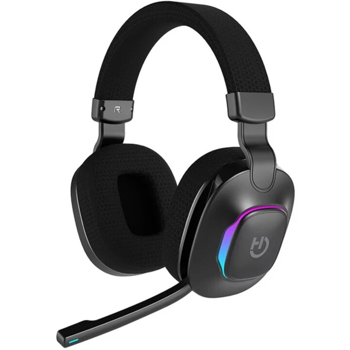 Fones de ouvido para jogos Hiditec Vortex ARGB com microfone / Jack 3.5 / Bluetooth / preto