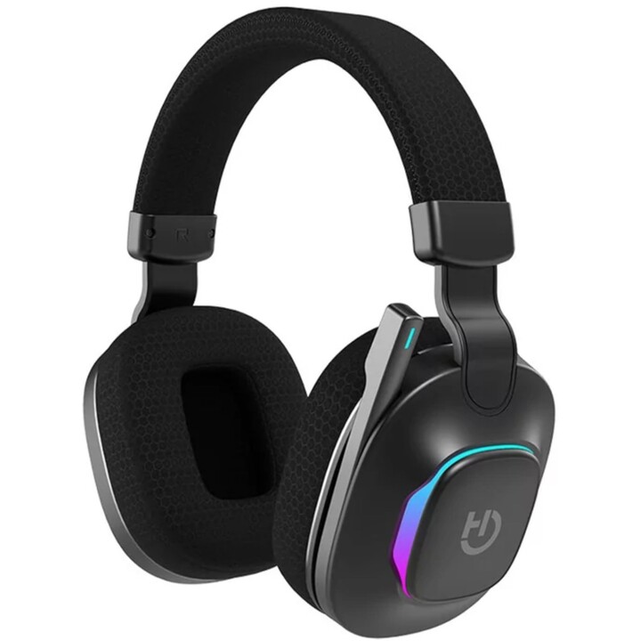 Fones de ouvido para jogos Hiditec Vortex ARGB com microfone / Jack 3.5 / Bluetooth / preto