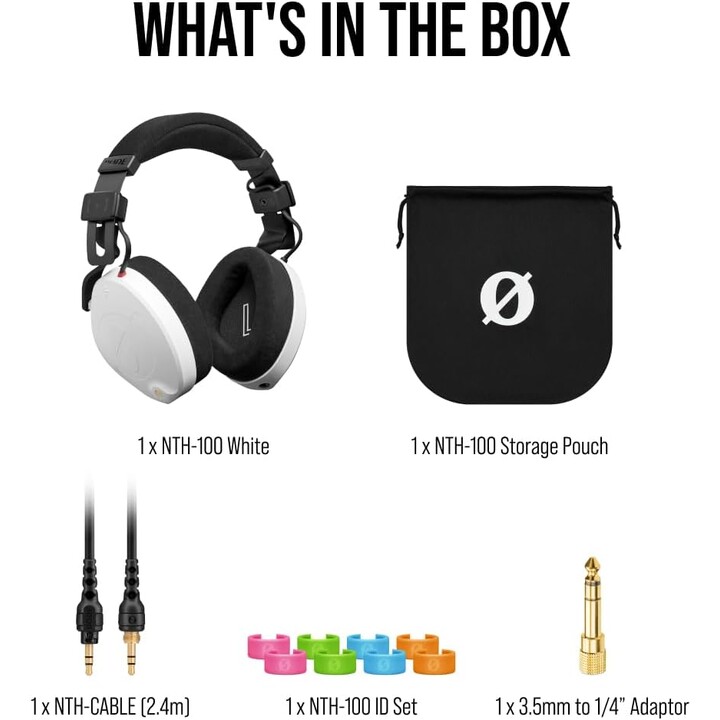 RØDE NTH-100 Professionelle Over-Ear-Kopfhörer für die Erstellung von Inhalten und Musikproduktion, Weiß