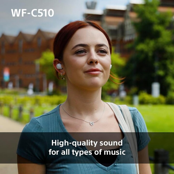 Sony WF-C510 Truly Wireless Earbuds, Bluetooth In Ear Headphones with Multipoint Connection, White