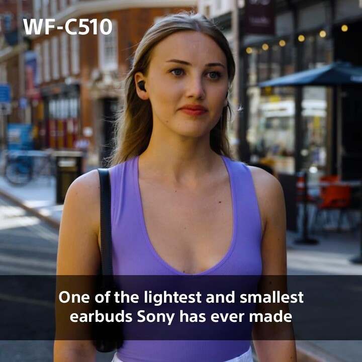 Sony WF-C510 Truly Wireless Earbuds, Bluetooth In Ear Headphones with Multipoint Connection, White