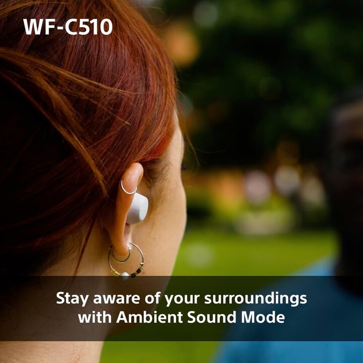 Sony WF-C510 Truly Wireless Earbuds, Bluetooth In Ear Headphones with Multipoint Connection, White