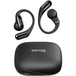 Écouteurs à oreille ouverte SANAG G6S, écouteurs sans fil Bluetooth 5.3 à conduction aérienne, 5,4 grammes par pièce, noir