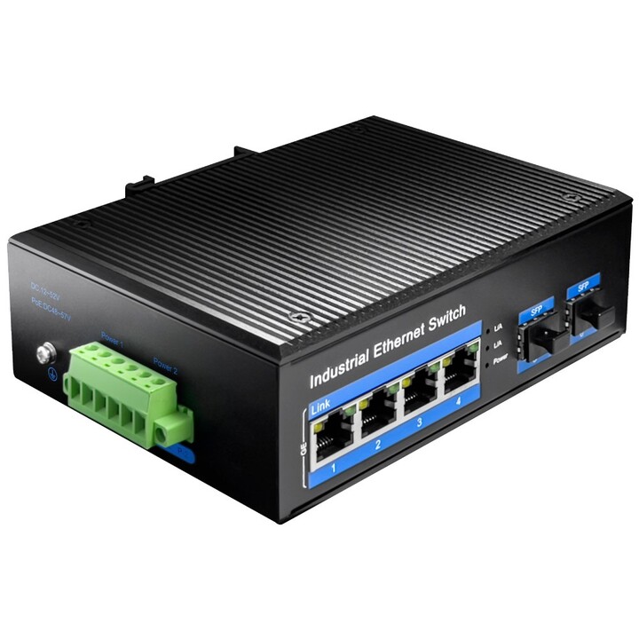 Cudy IG1004S2P switch No administrado Gigabit Ethernet (10/100/1000) Energía sobre Ethernet (PoE) Negro
