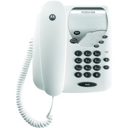 Motorola CT1 Blanc, téléphone fixe avec numérotation directe